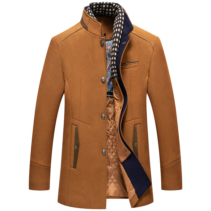 Jérémy - Manteau d'hiver en laine avec écharpe amovible