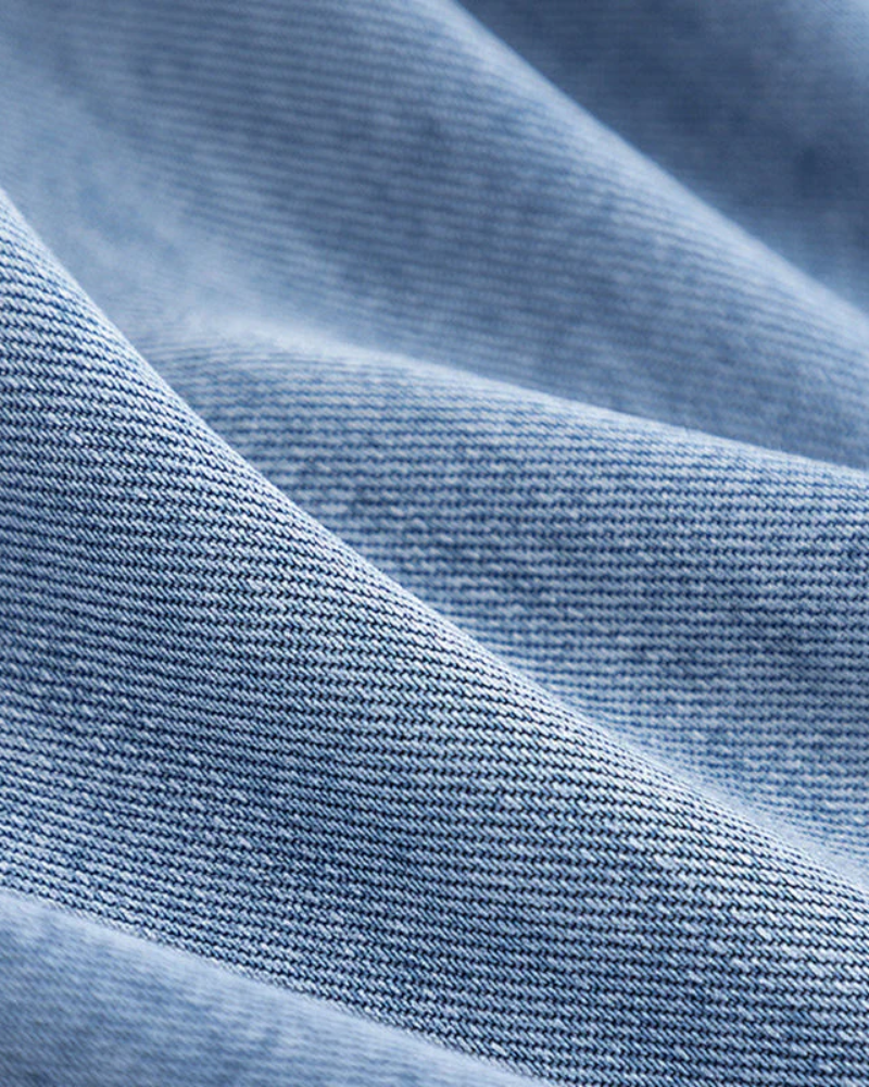 Léocadie – Manteau en denim et daim élégant