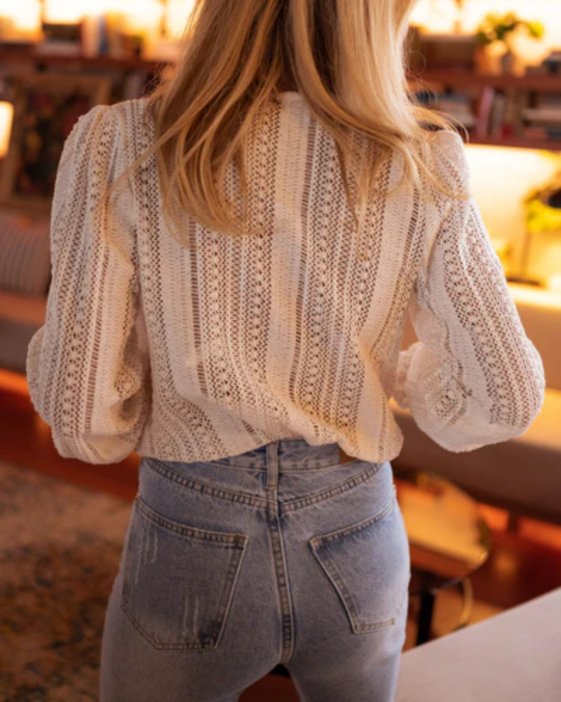 Beline – Chemisier en crochet bohème