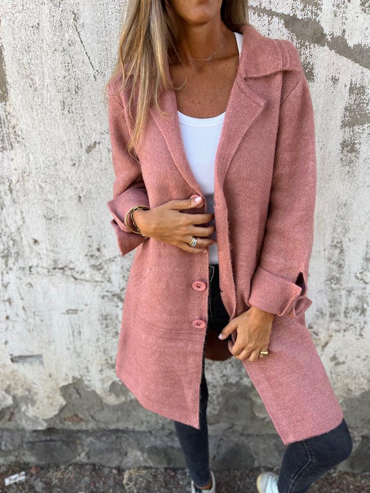 Noémie - Manteau long décontracté avec revers