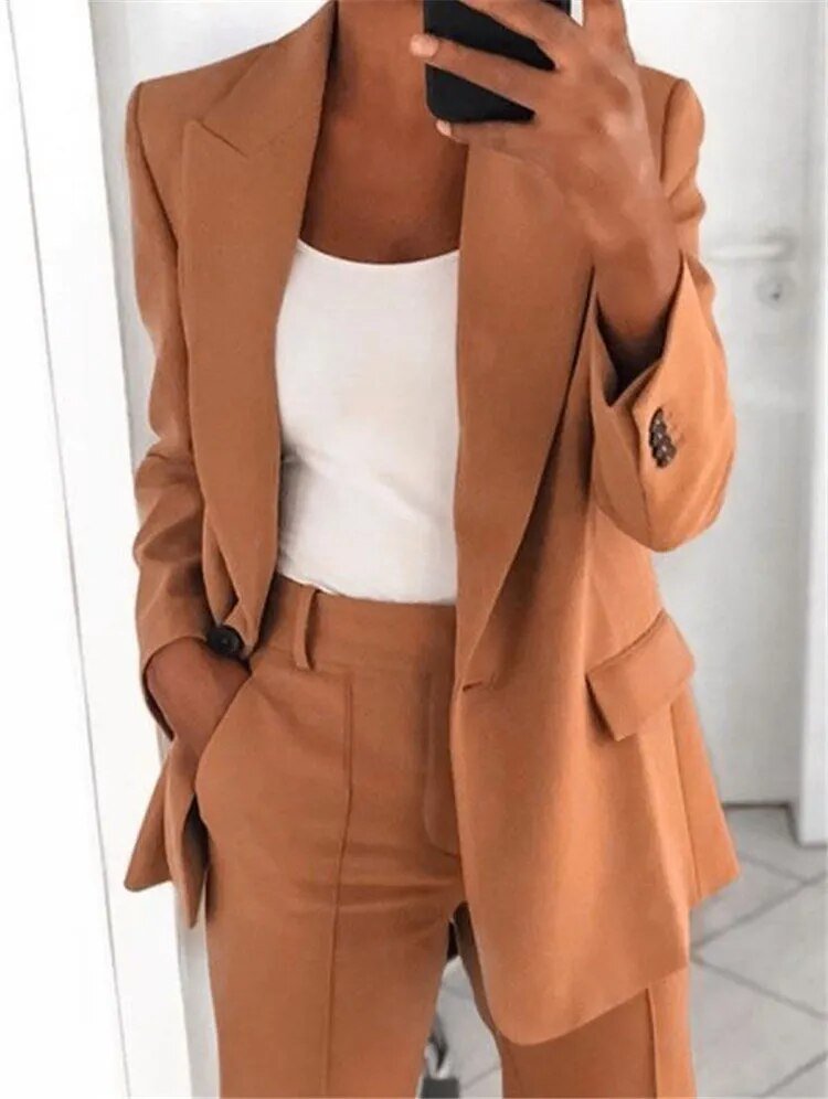 Valérie - Élégant ensemble tailleur blazer pour femmes