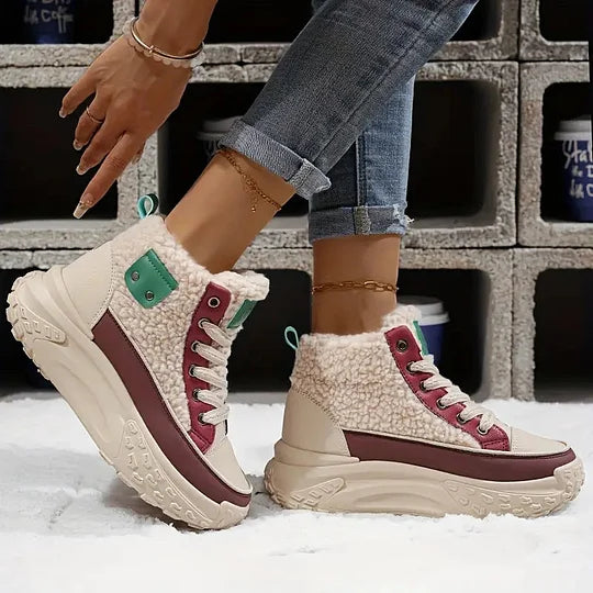 Ghislaine – Bottes d’hiver en velours et coton