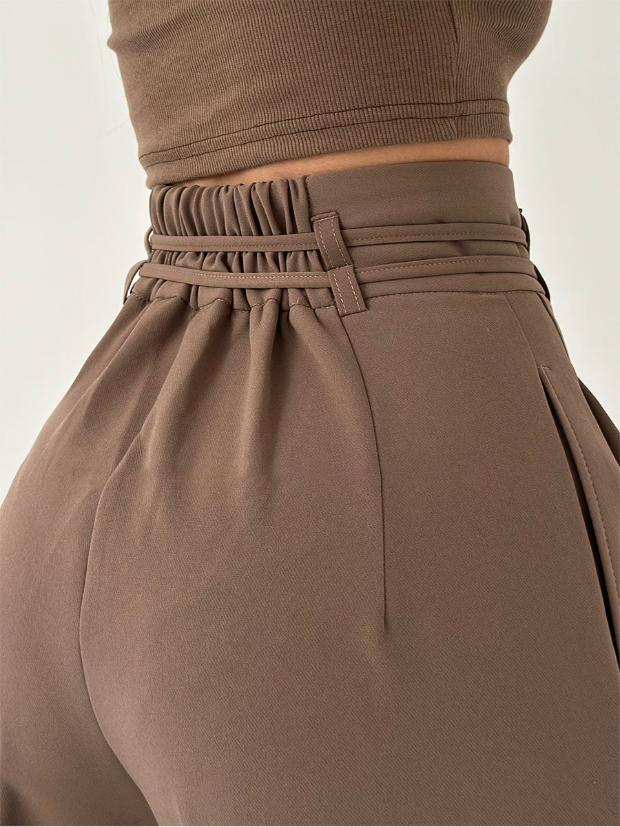 Briséis - Pantalon large taille haute