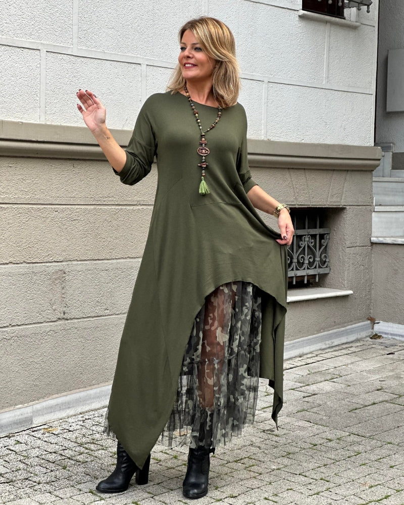 Tahlia – Robe tunique élégante léopard
