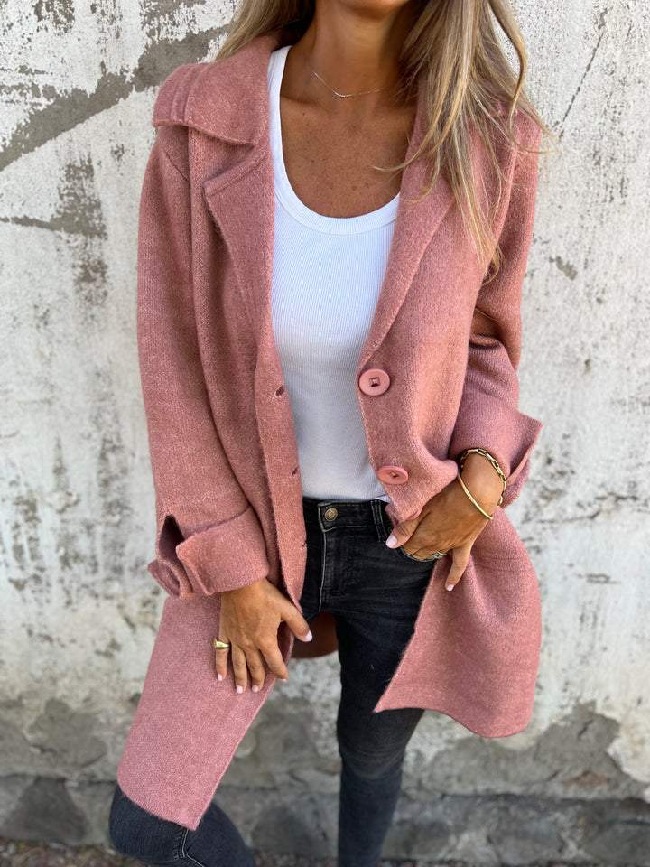 Noémie - Manteau long décontracté avec revers