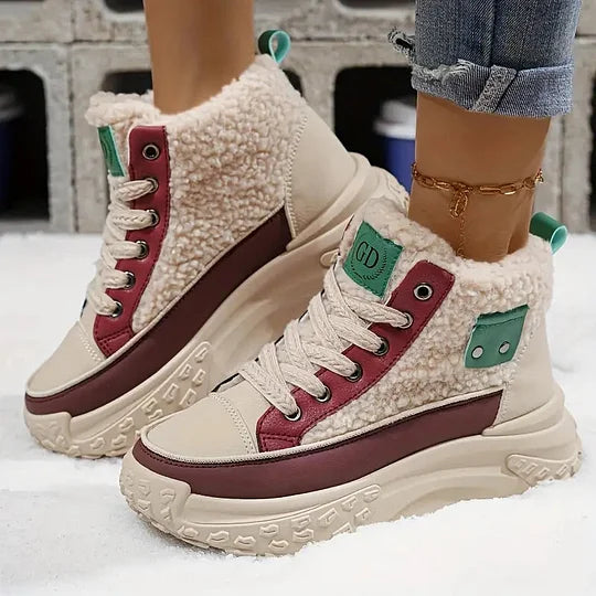 Ghislaine – Bottes d’hiver en velours et coton