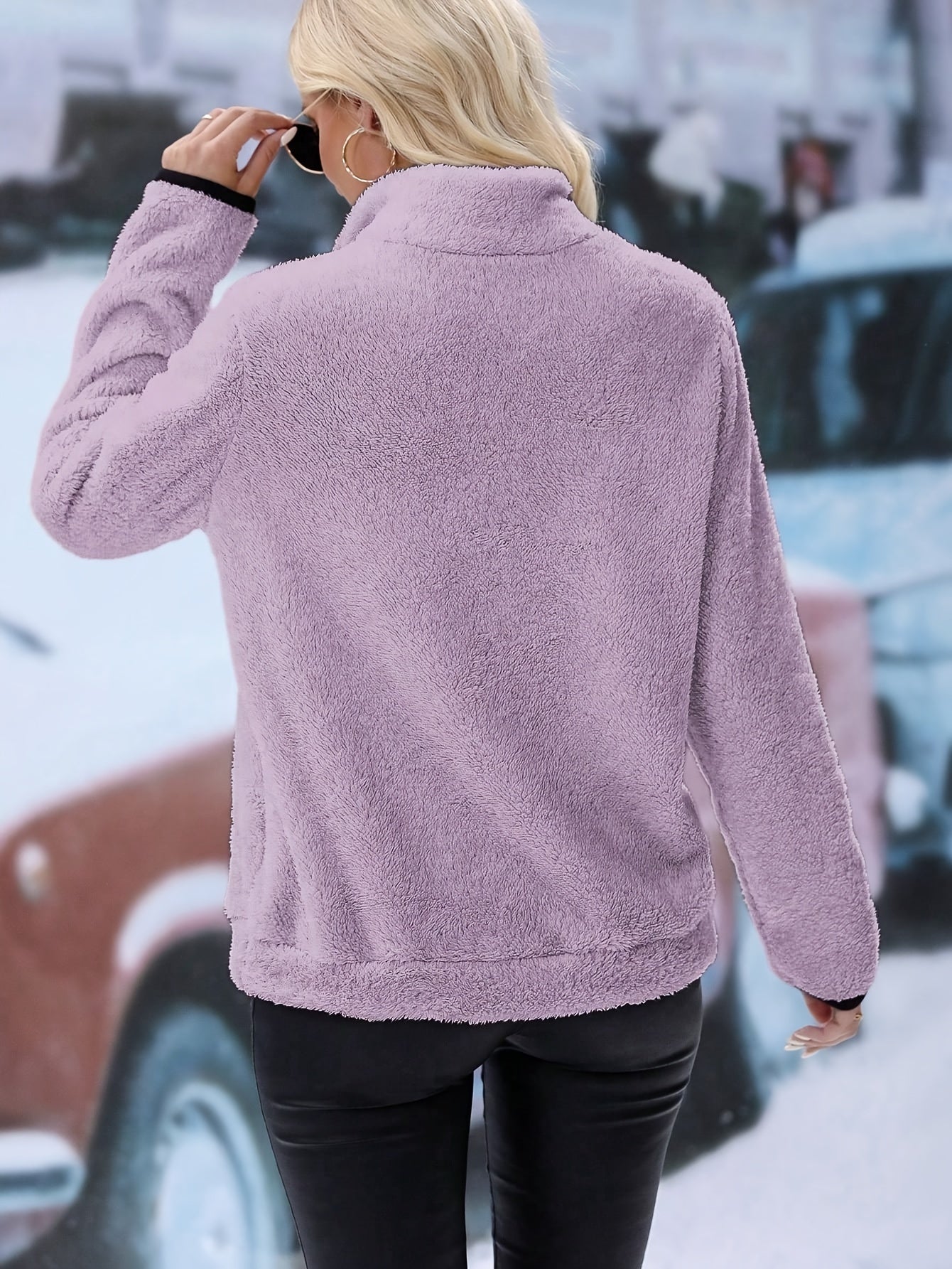 Claire – Sweat Douillet à Fermeture Éclair pour l'Automne et l'Hiver