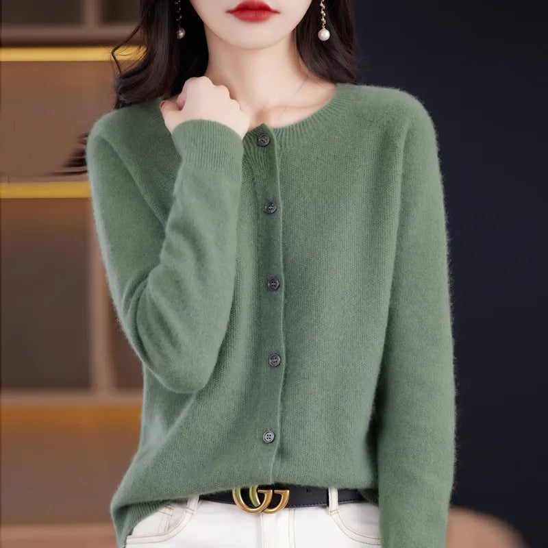 Sofia - Cardigan en laine chaud et artisanal