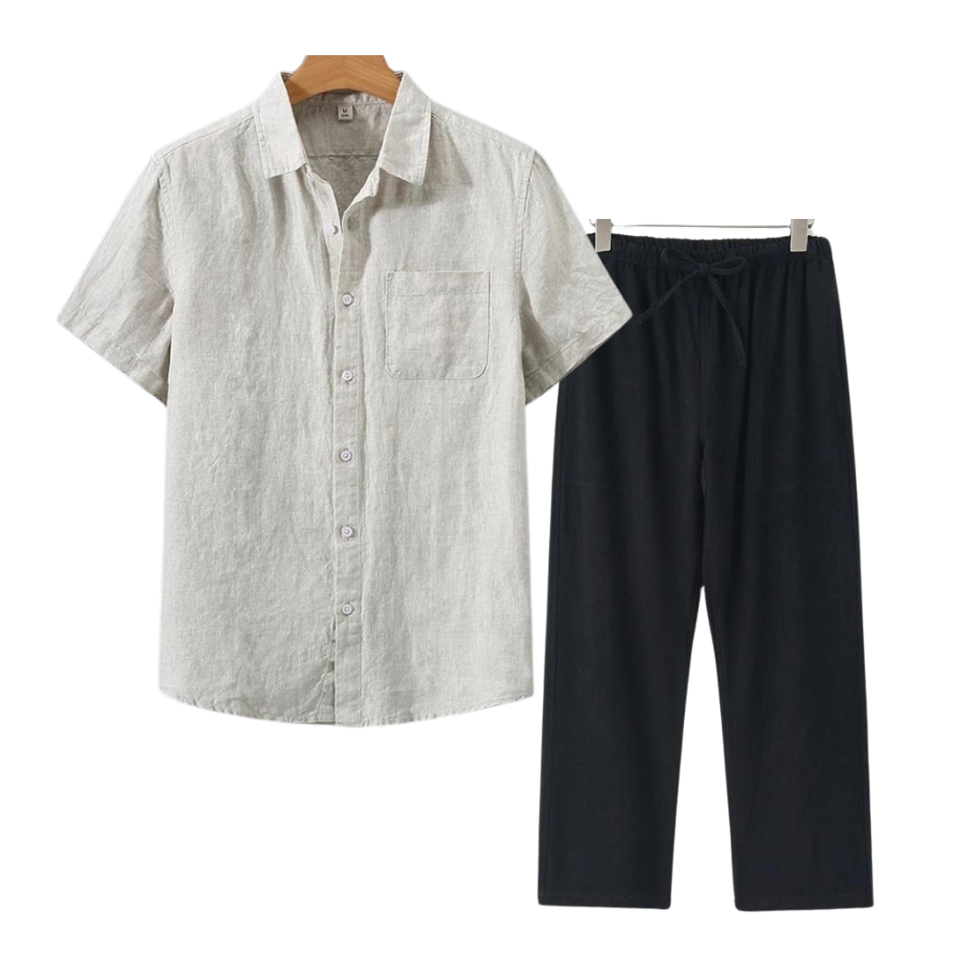 Aulier™ Ensembles en lin (Short-sleeve)