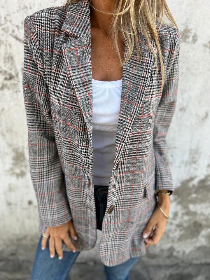 Rosalie - Blazer à carreaux d'hiver élégant
