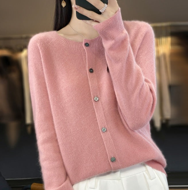Sofia - Cardigan en laine chaud et artisanal