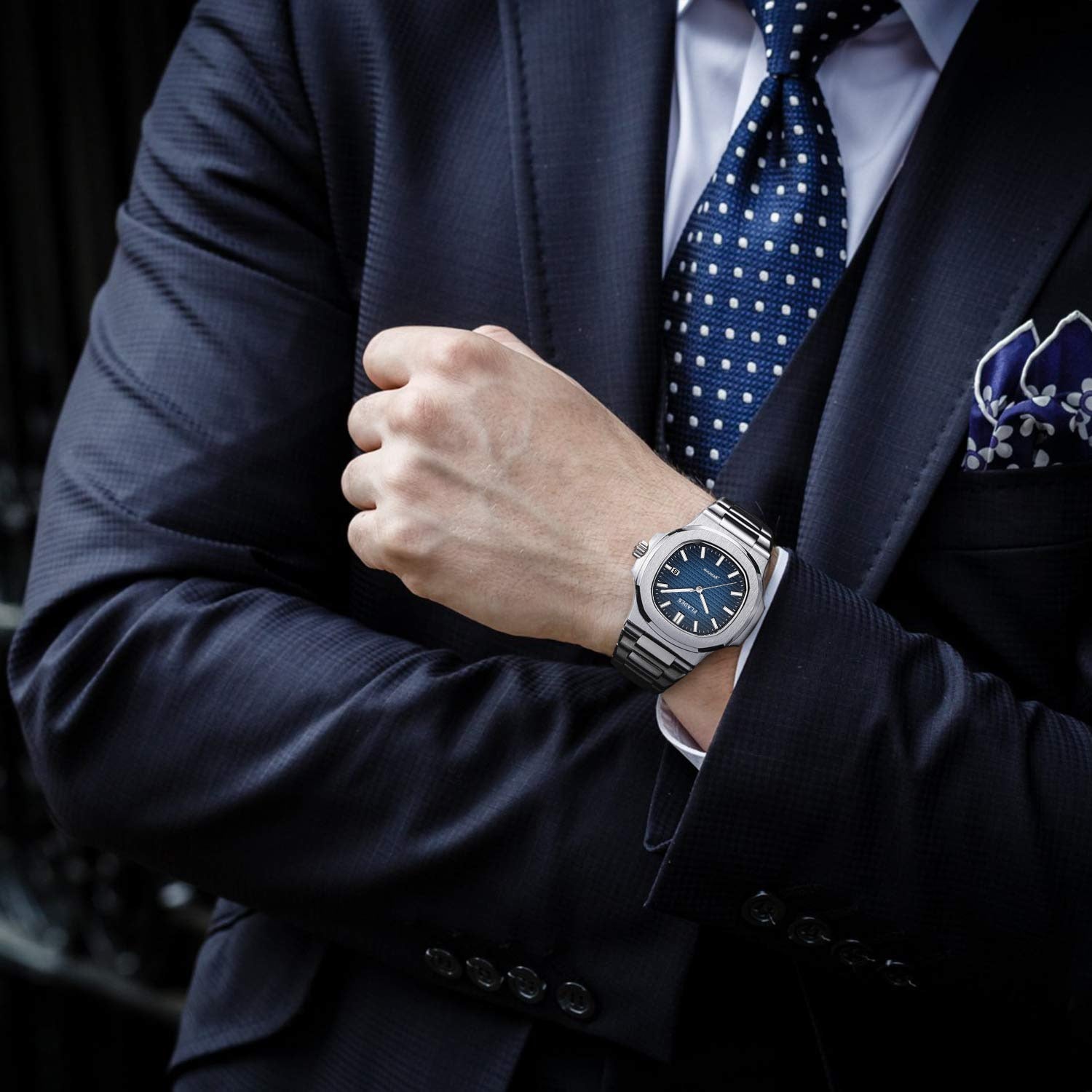 Pladen™ Montre en acier inoxydable