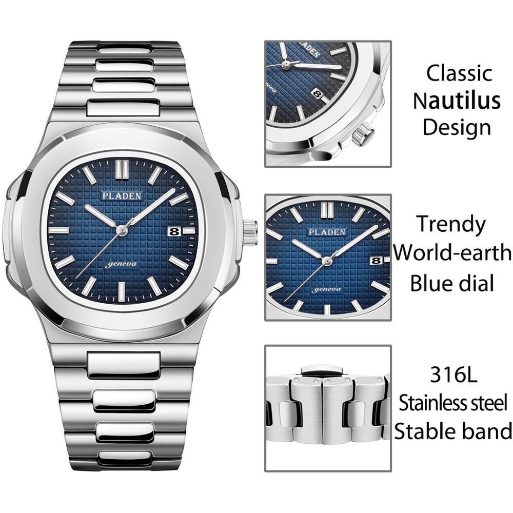 Pladen™ Montre en acier inoxydable