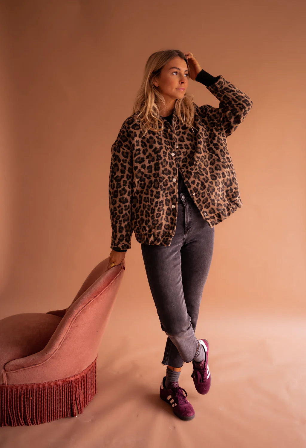 Sidéra - Veste bomber léopard élégante