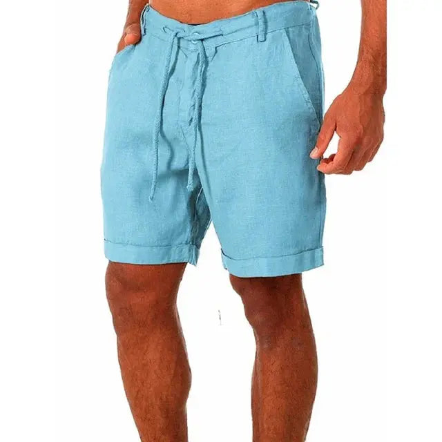 Short de plage en lin