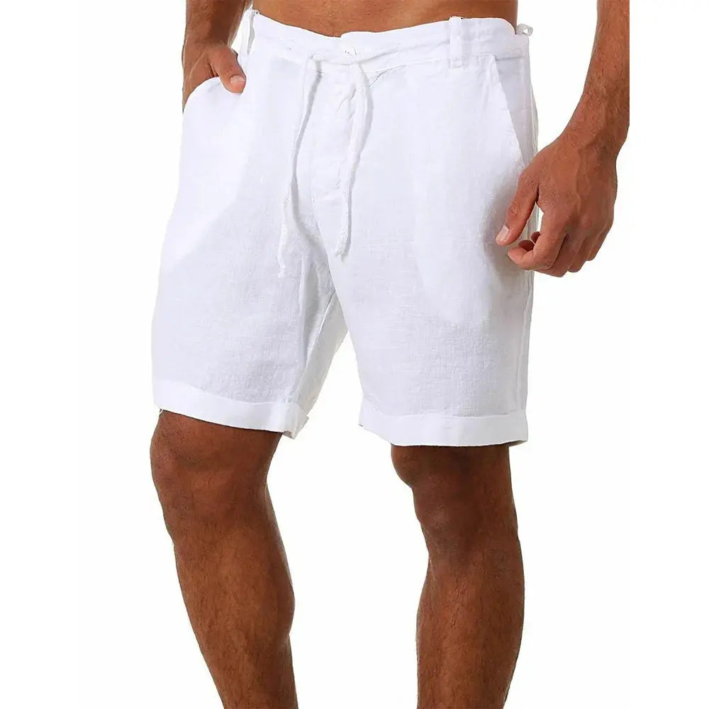 Short de plage en lin