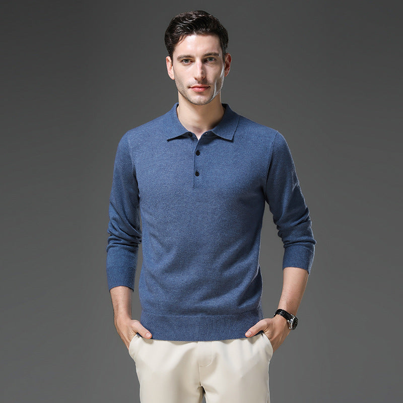 Victorin - Pull polo raffiné en cachemire
