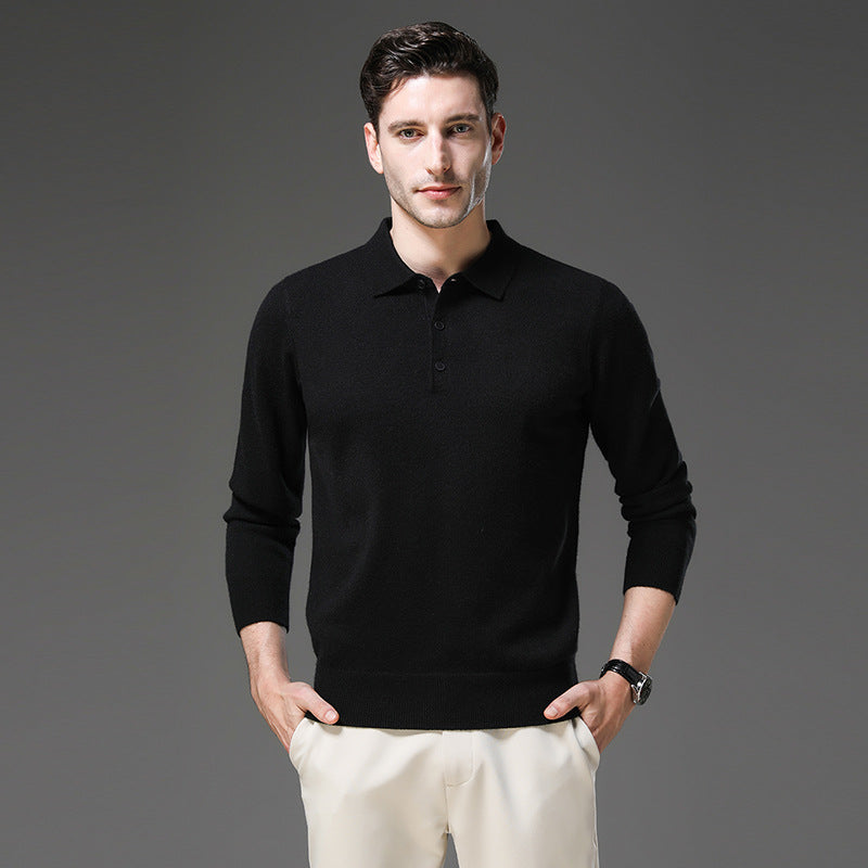 Victorin - Pull polo raffiné en cachemire