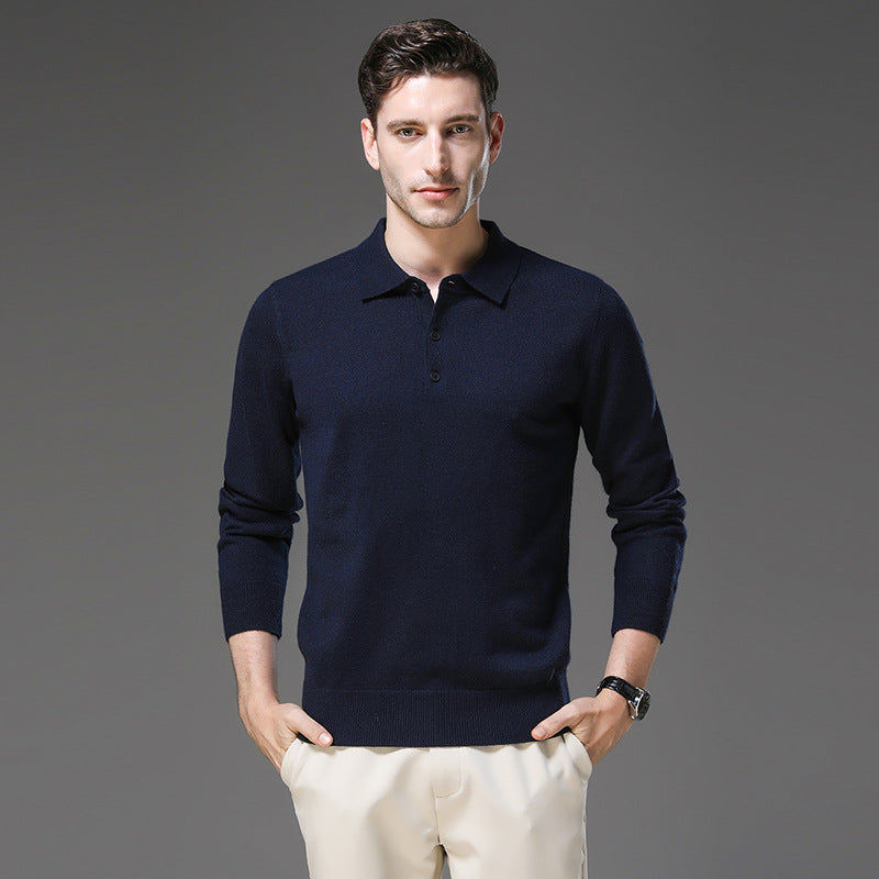 Victorin - Pull polo raffiné en cachemire