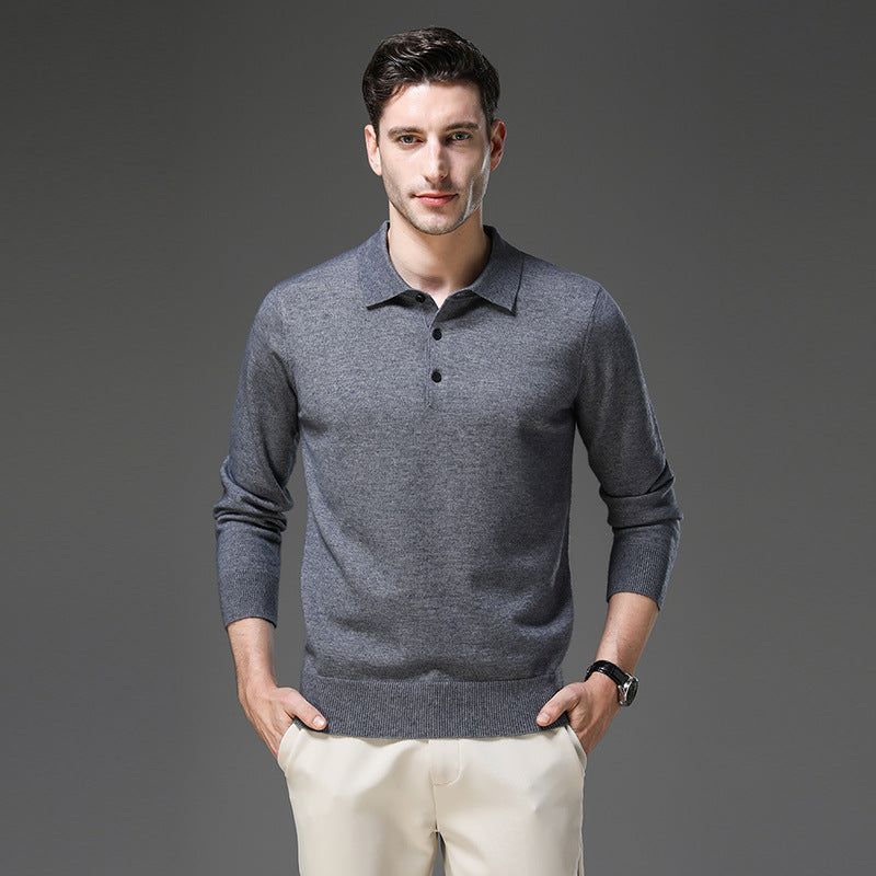 Victorin - Pull polo raffiné en cachemire