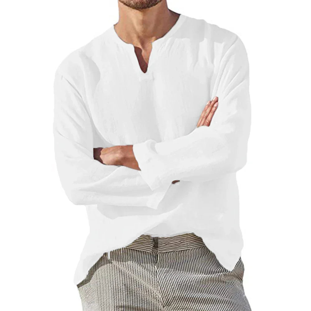 Reims™ - Chemise homme en coton lin respirant
