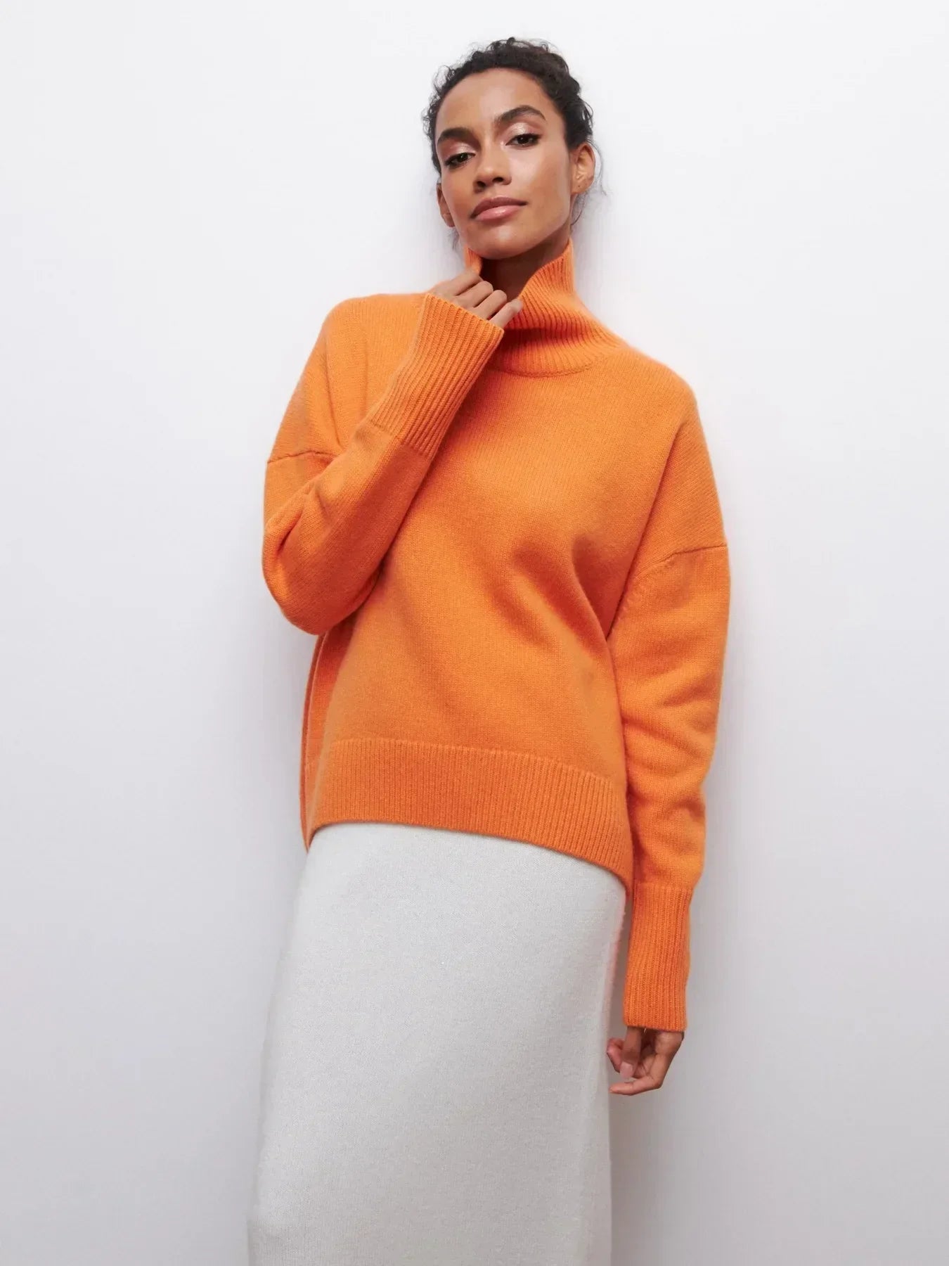 Lara - Pull col roulé oversize raffiné