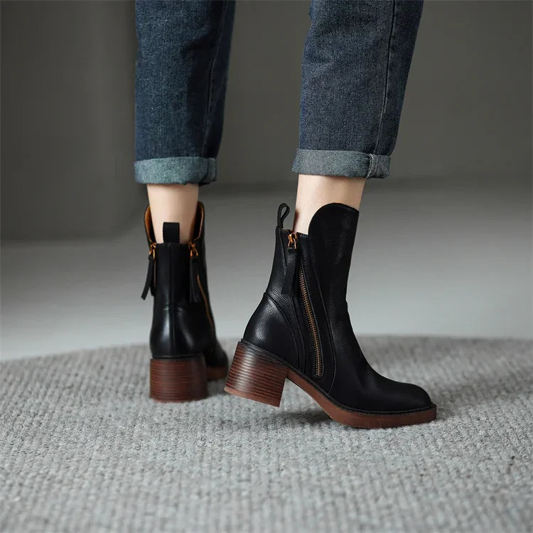 Danielle - Bottes élégantes avec fermeture éclair