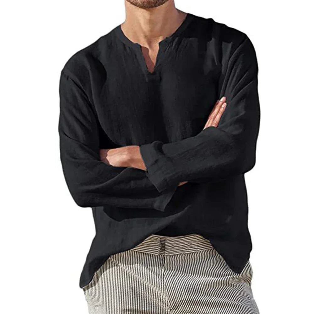 Reims™ - Chemise homme en coton lin respirant