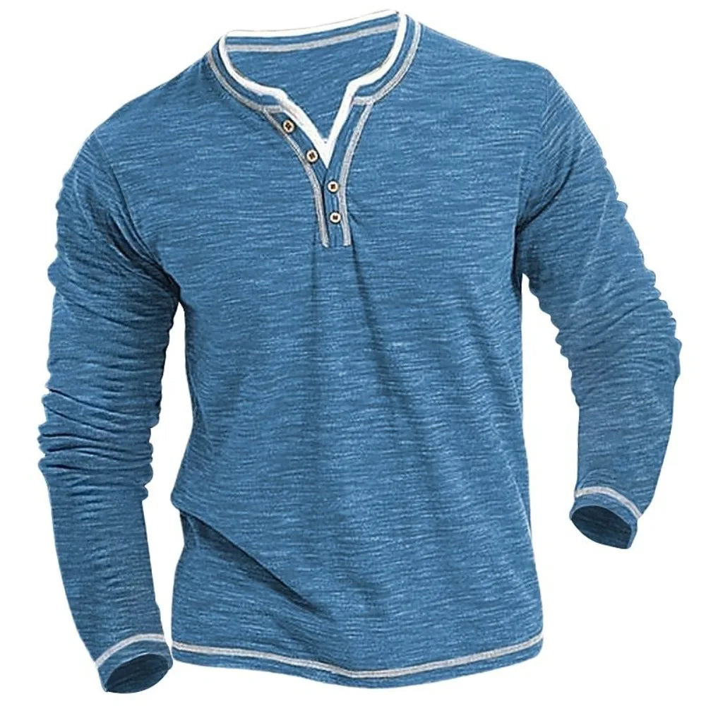 Timéo – T-shirt élégant à manches longues et col en V