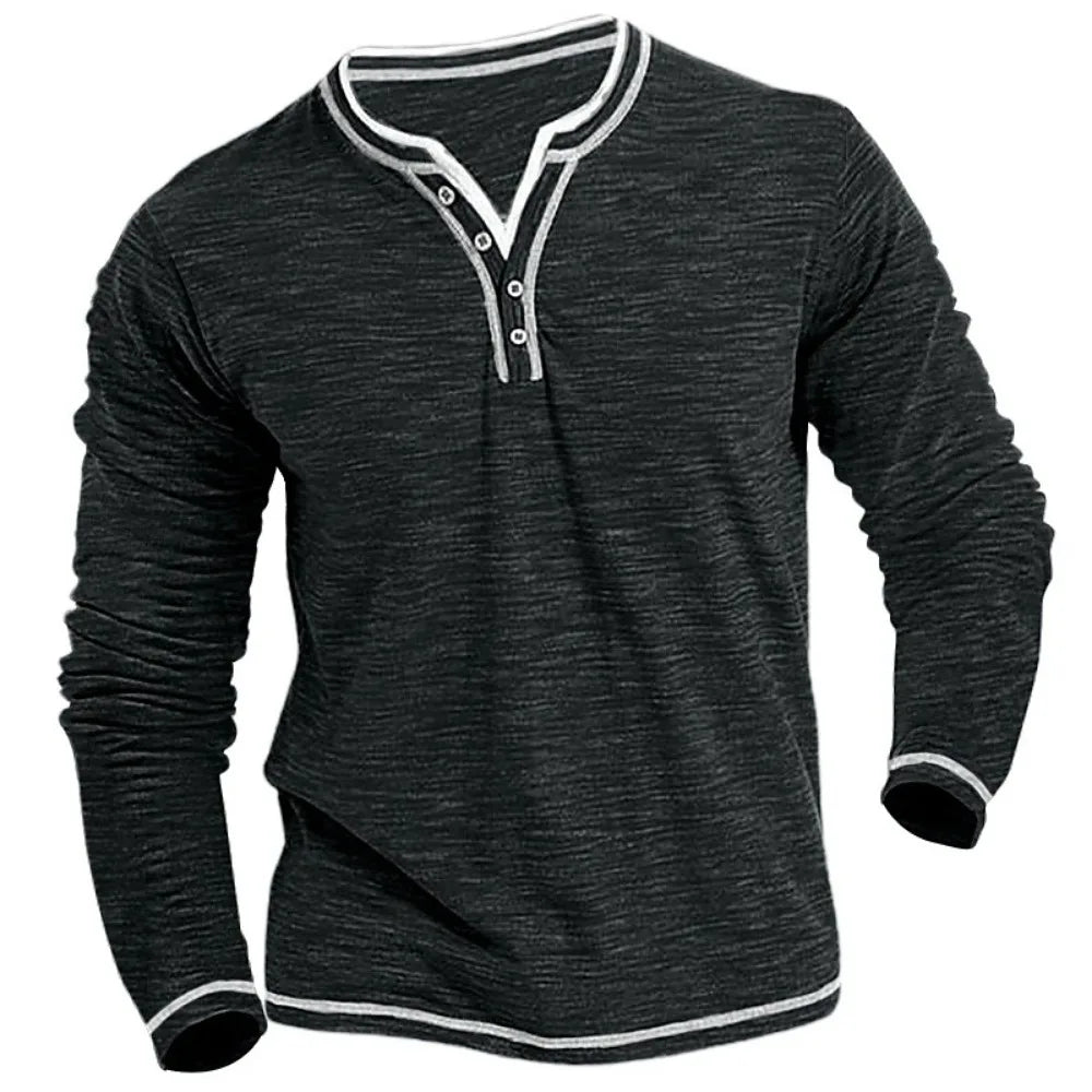 Timéo – T-shirt élégant à manches longues et col en V
