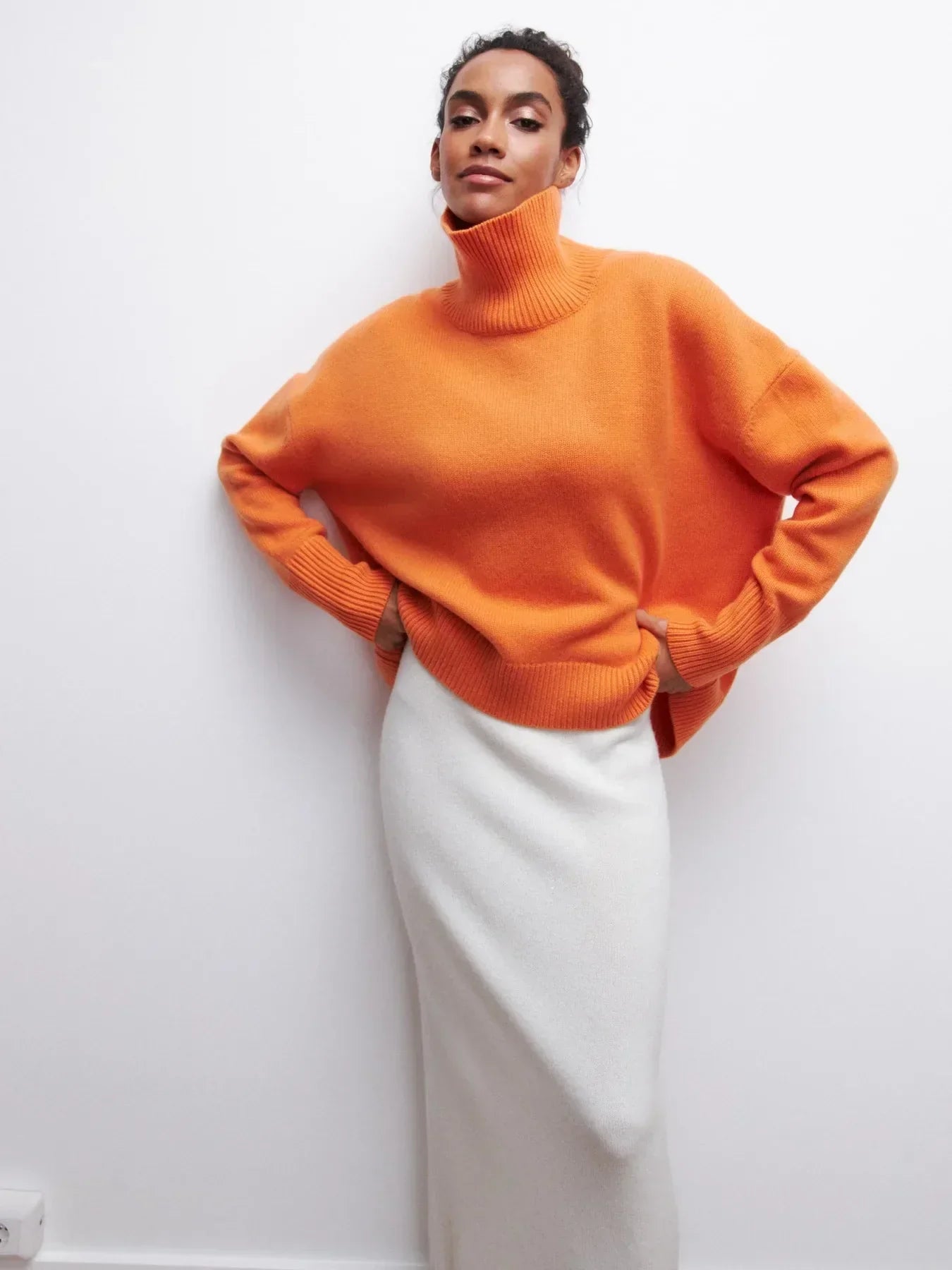 Lara - Pull col roulé oversize raffiné