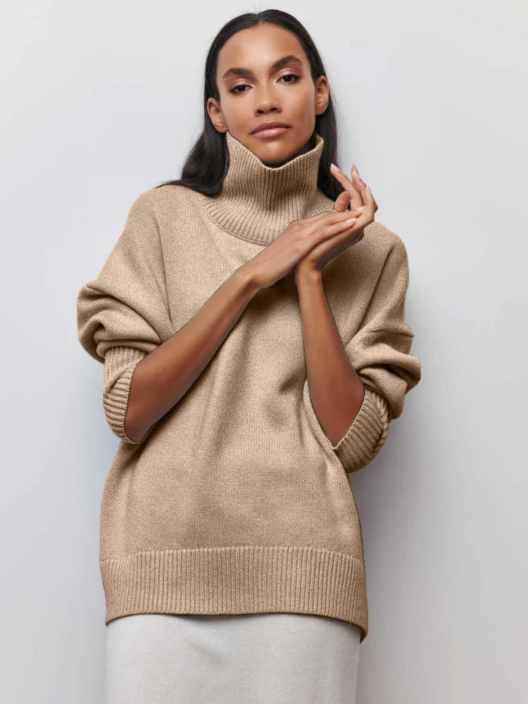 Lara - Pull col roulé oversize raffiné