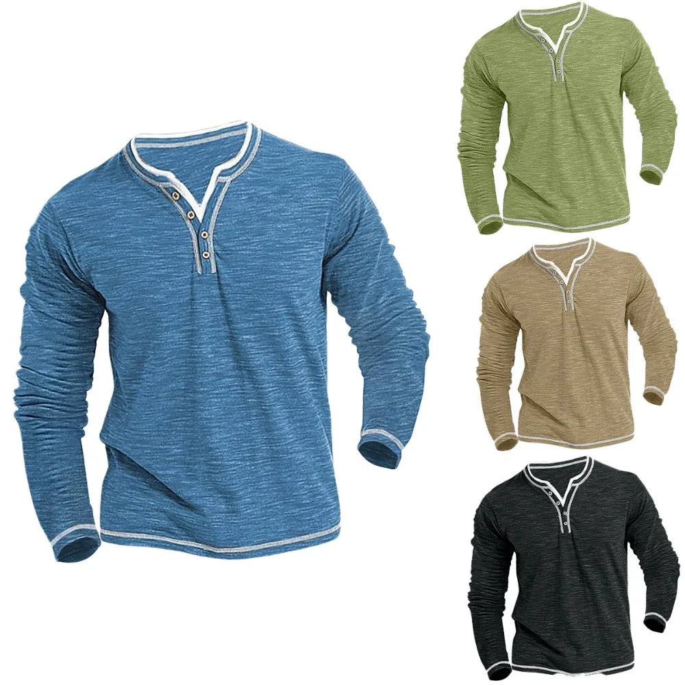 Timéo – T-shirt élégant à manches longues et col en V