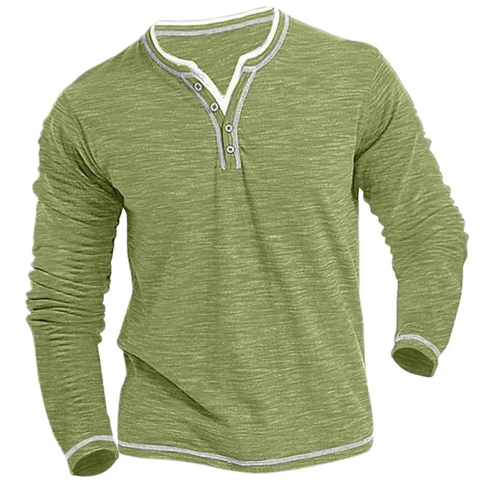 Timéo – T-shirt élégant à manches longues et col en V