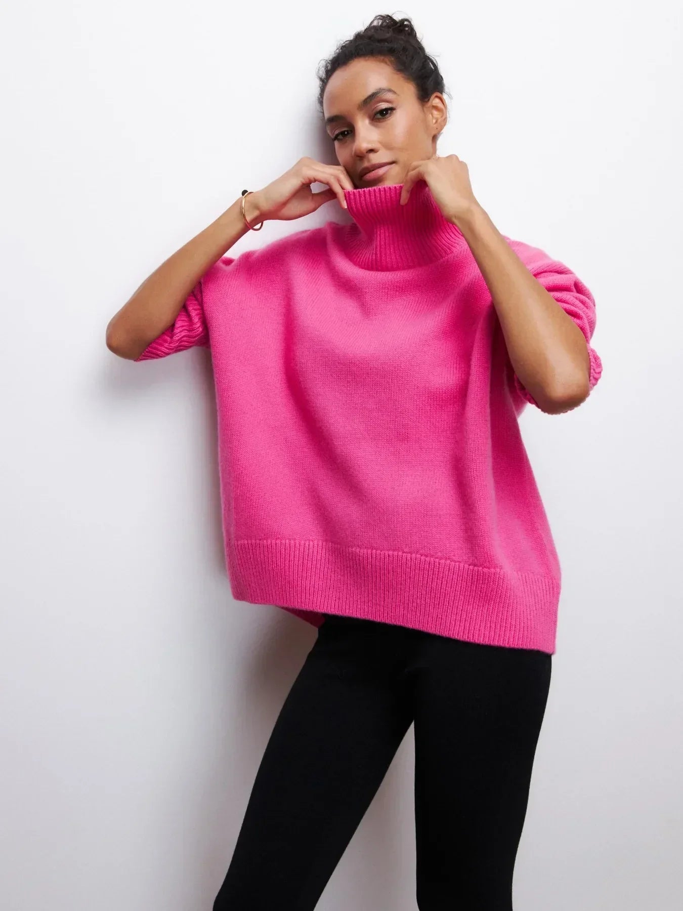 Lara - Pull col roulé oversize raffiné