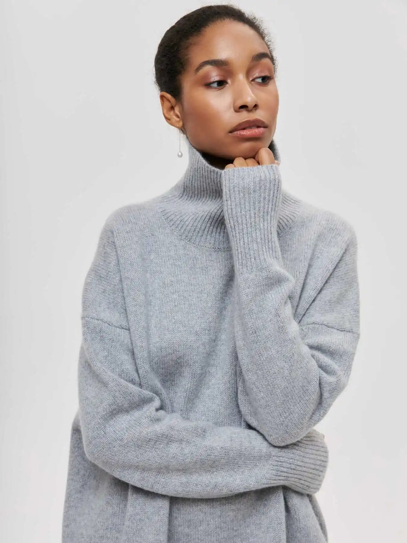 Lara - Pull col roulé oversize raffiné