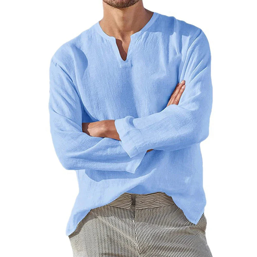 Reims™ - Chemise homme en coton lin respirant