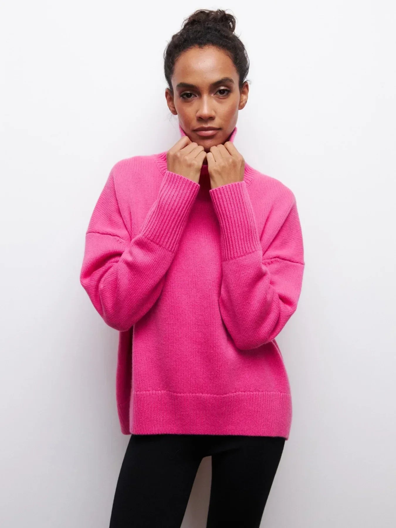 Lara - Pull col roulé oversize raffiné