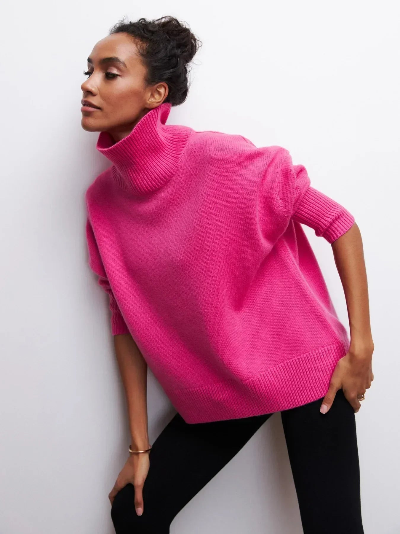 Lara - Pull col roulé oversize raffiné