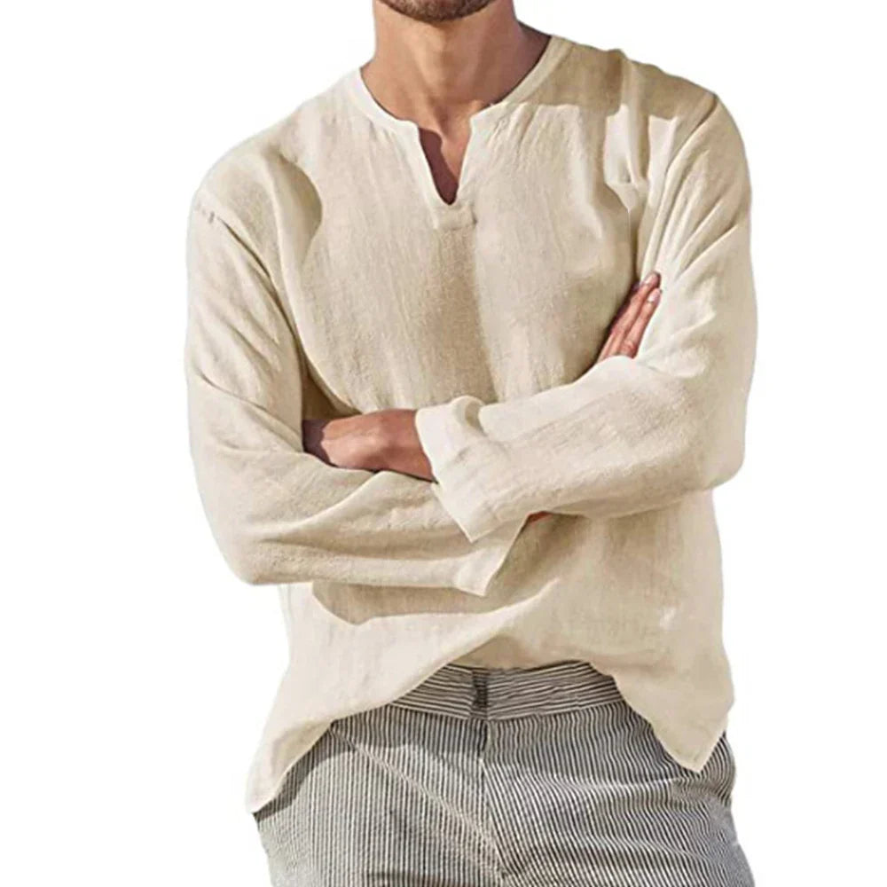 Reims™ - Chemise homme en coton lin respirant