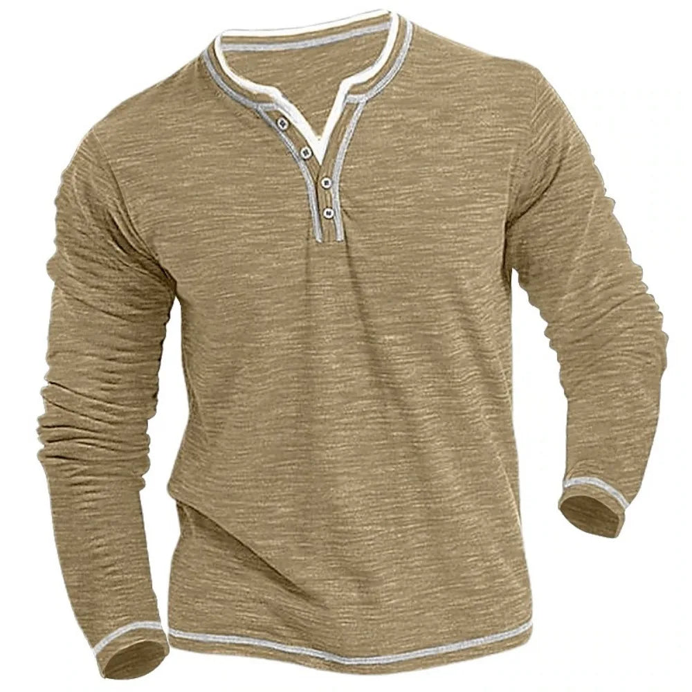 Timéo – T-shirt élégant à manches longues et col en V