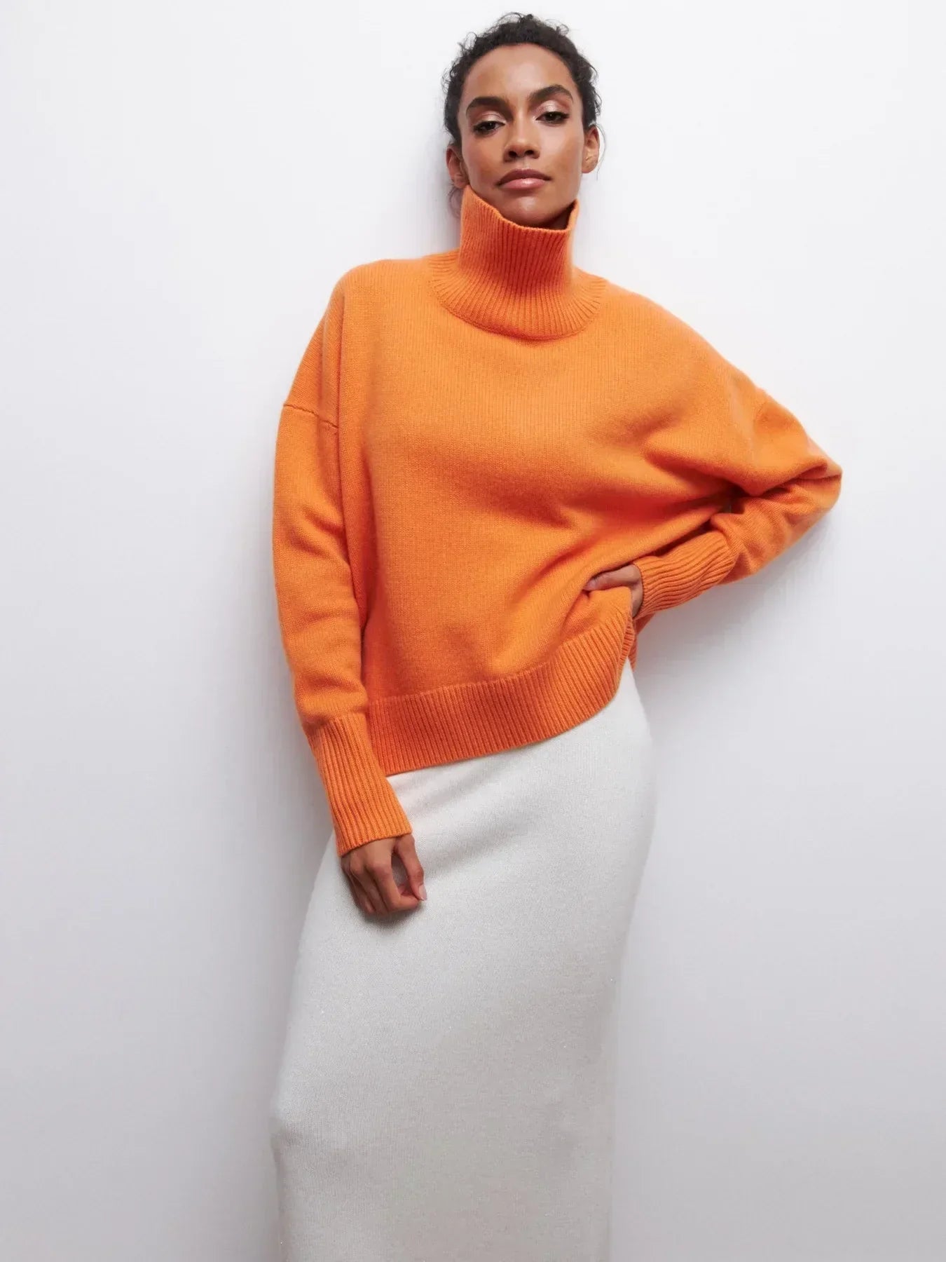 Lara - Pull col roulé oversize raffiné