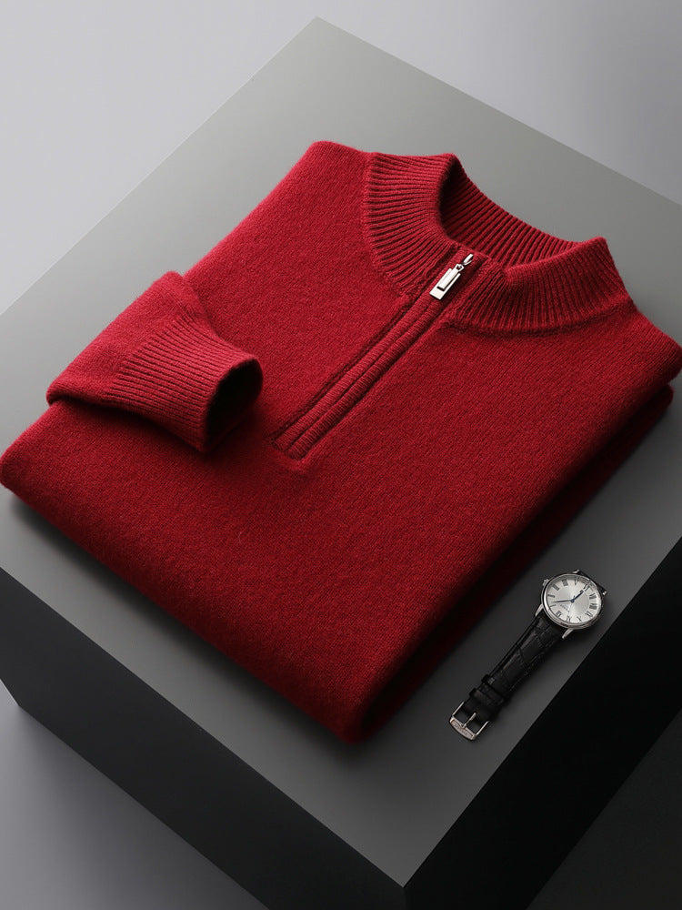 Lauric - Pull en cachemire à demi-zip