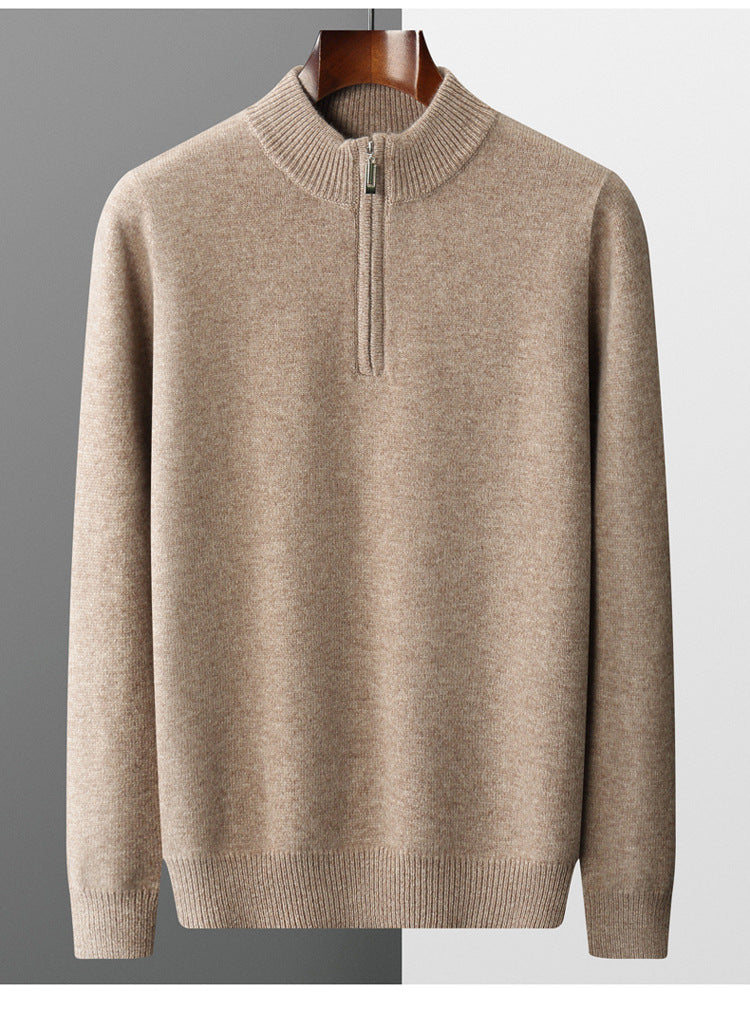 Lauric - Pull en cachemire à demi-zip