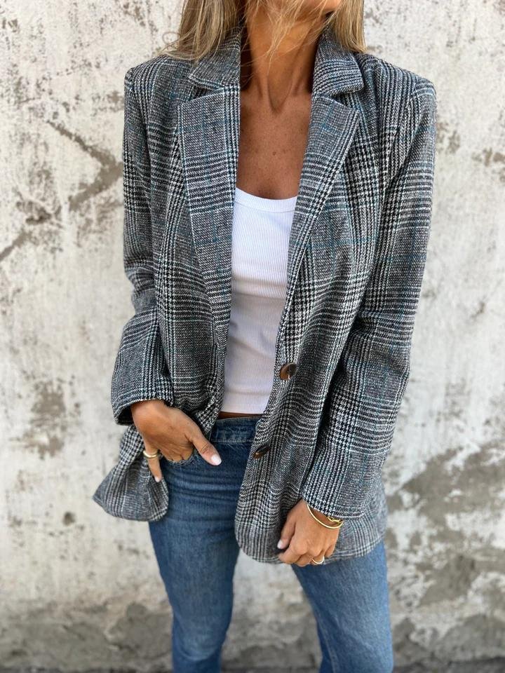 Rosalie - Blazer à carreaux d'hiver élégant