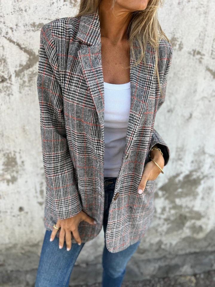 Rosalie - Blazer à carreaux d'hiver élégant