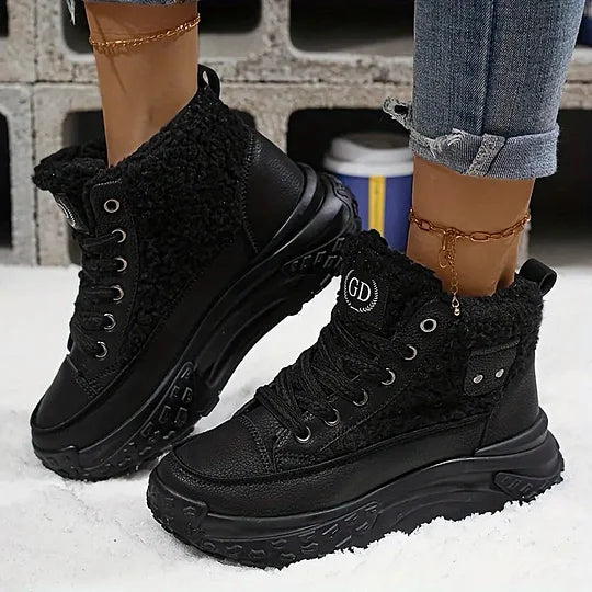 Ghislaine – Bottes d’hiver en velours et coton