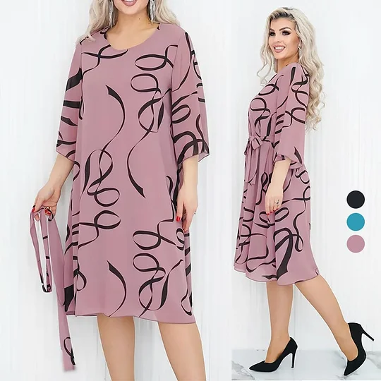 Thalina – Robe midi fluide et élégante
