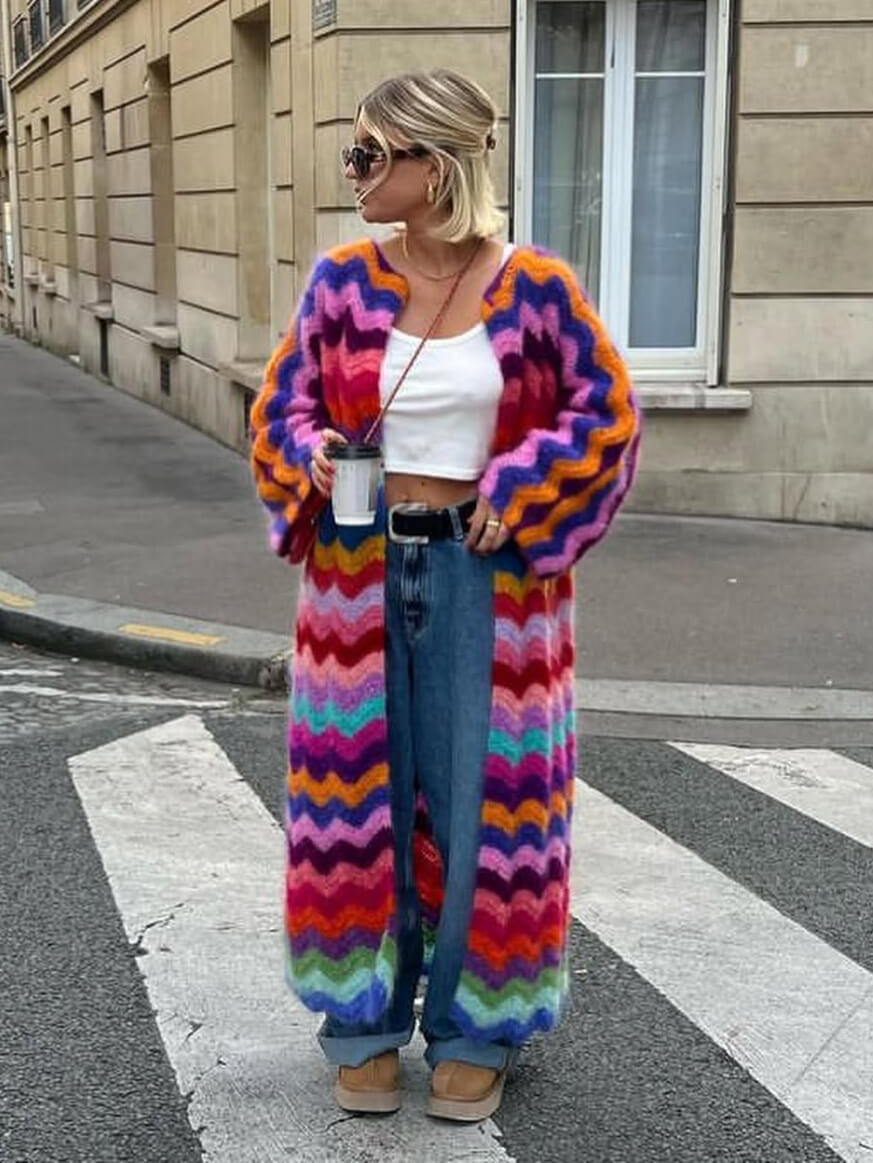 Maëlys - Cardigan en coton élégant et chaud