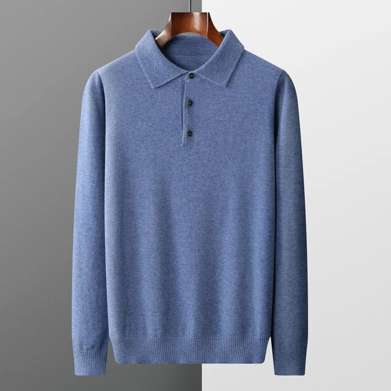 Victorin - Pull polo raffiné en cachemire